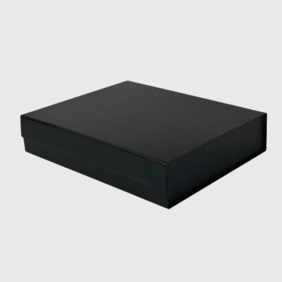 Black Matt Laminated Small Magnetic Rigid Gift Box 120 x 140 x 65mm